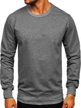 Antracito spalvos vyriškas džemperis be gobtuvo Bolf B10001