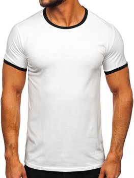 Balti vyriški marškinėliai be paveikslėlio Bolf 8T83