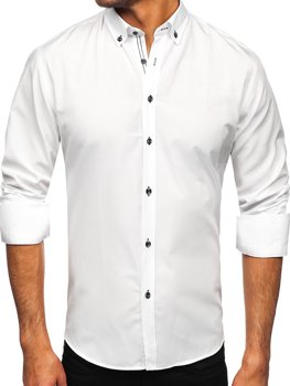 Balti vyriški marškiniai ilgomis rankovėmis Bolf 20720