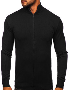 Juodas vyriškas užsegamas megztinis Bolf MM6004