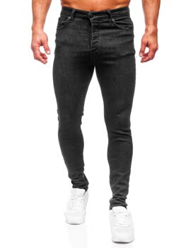 Juodos vyriškos džinsinės kelnės regular fit Bolf 6009