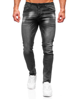 Juodos vyriškos džinsinės kelnės regular fit Bolf MP019N