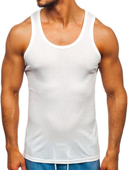 Marškinėliai tank top be paveikslėlio balti Bolf NB001