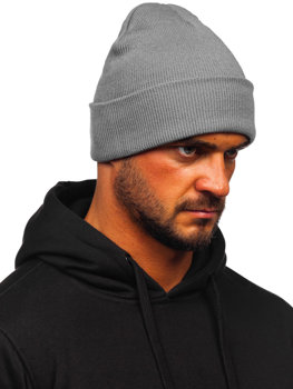 Pilka vyriška pašiltinta žieminė kepurė YW09004M