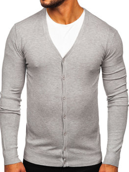 Pilkas vyriškas užsegamas megztinis Bolf YY06