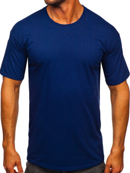 Rašalo spalvos vyriški medvilniniai marškinėliai be paveikslėlio Bolf B459