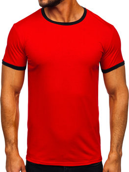 Raudoni vyriški marškinėliai be paveikslėlio Bolf 8T83
