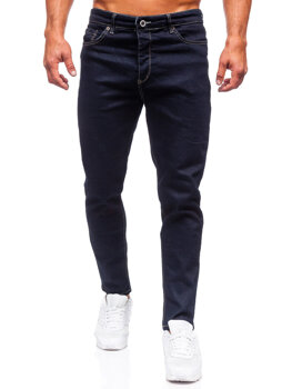 Tamsiai mėlynos vyriškos džinsinės kelnės regular fit Bolf 5261