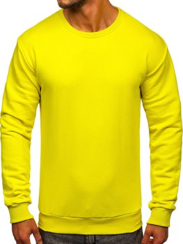 Vyriškas džemperis be gobtuvo šviesiai geltonas Bolf 171715