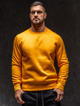 Vyriškas džemperis be gobtuvo šviesiai oranžinis Bolf 2001A1