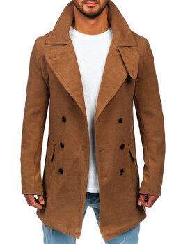 Vyriškas žieminis paltas šviesiai rudas Bolf 1048A