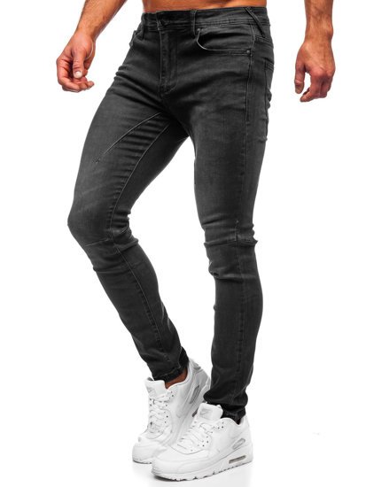 Juodos vyriškos džinsinės kelnės regular fit Bolf T331