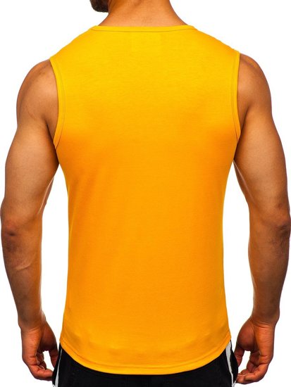 Marškinėliai be rankovių be paveikslėlio oranžiniai Bolf 99001