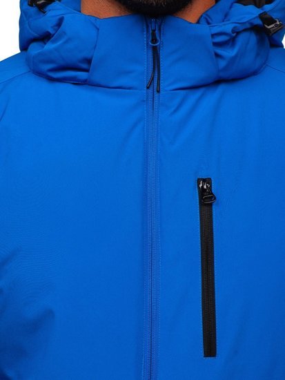 Mėlyna vyriška žieminė sportinė striukė Bolf HH011