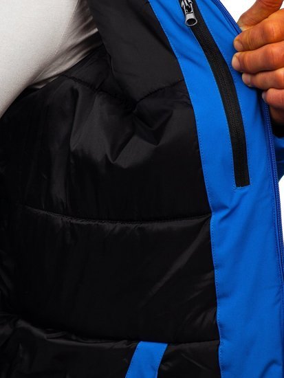 Mėlyna vyriška žieminė sportinė striukė Bolf HH011