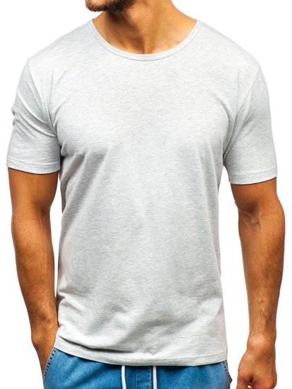 Vyriški marškinėliai be paveikslėlio pilki Bolf T1281