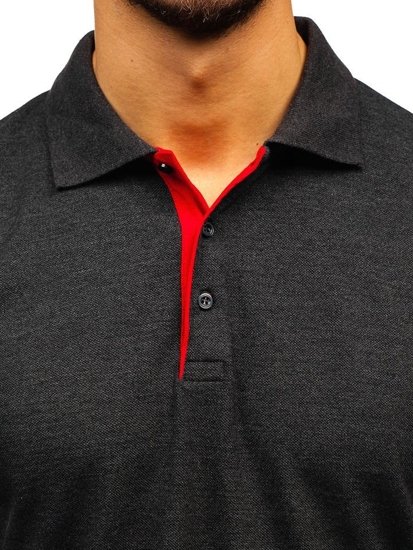Vyriški marškinėliai polo antracito spalvos Bolf 171222