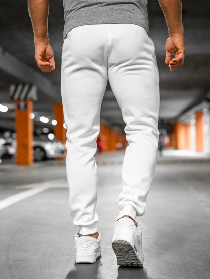 Vyriškos jogger kelnės baltos Bolf XW01-A