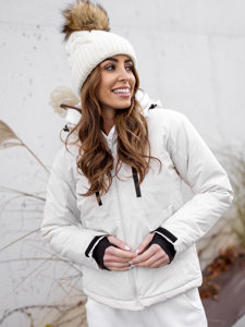 Balta moteriška žieminė sportinė striukė Bolf HH012