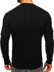 Juodas vyriškas užsegamas megztinis Bolf YY06