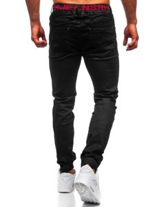 Juodos vyriškos džinsinės jogger kelnės Bolf 60025W0